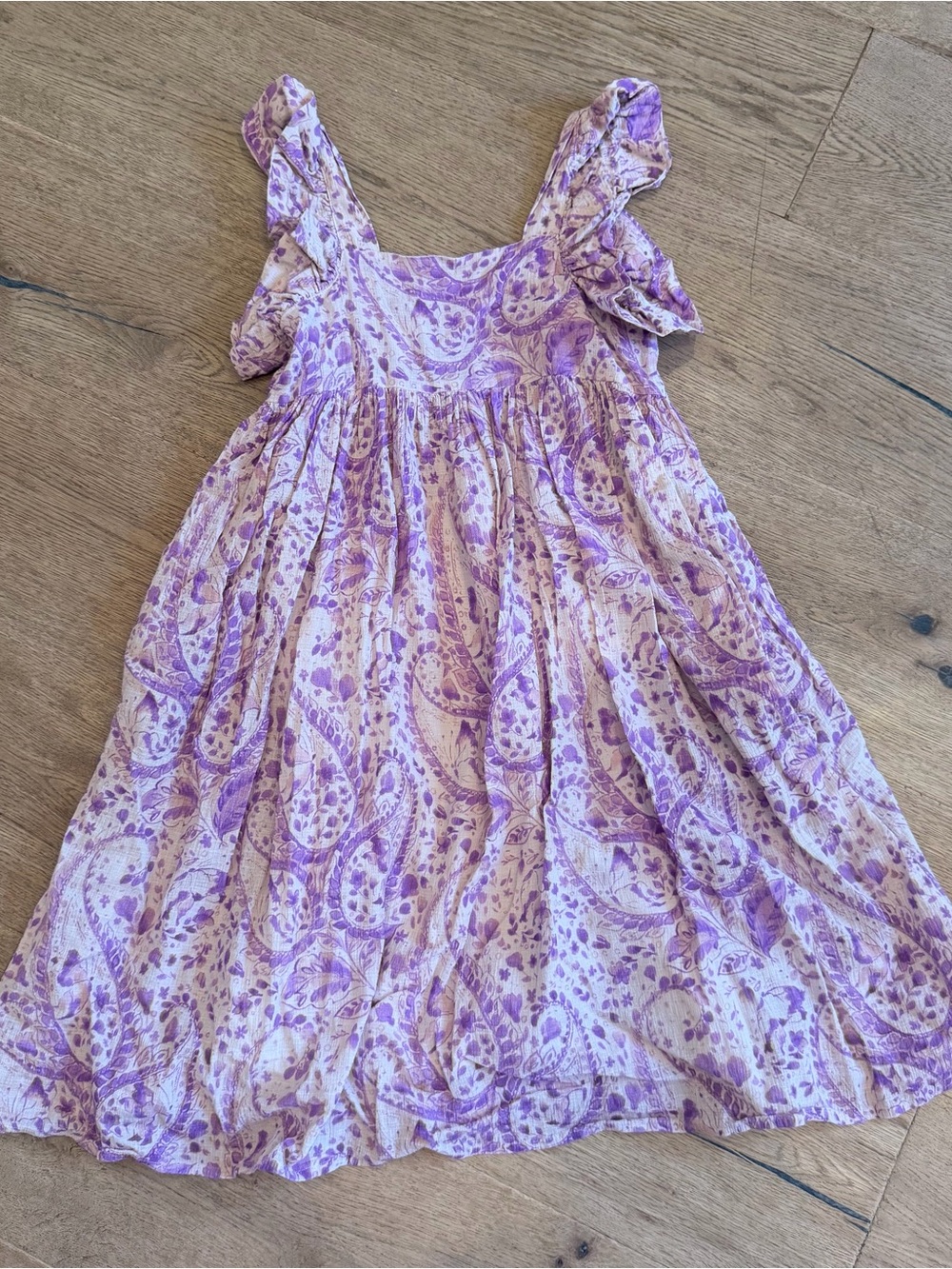 Morley girls Lavender Paisley Ruffle-Strap Sundress dress
